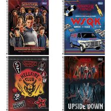 Caderno 01X1 Capa Dura Stranger THINGS 80FLS.
