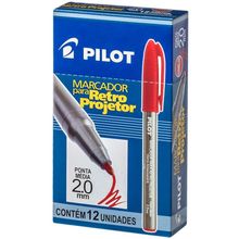 Caneta Retroprojetor 2.0MM Marcador Vermelho