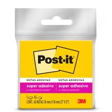 Bloco de Recado POST-IT 76X76MM Amarelo Neon 45FLS.