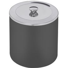 Lixeira Útil com Tampa 5 L em Aço Inox com Acabamento Scotch Brite e Corpo em Polipropileno Preto Tramontina 94540/025