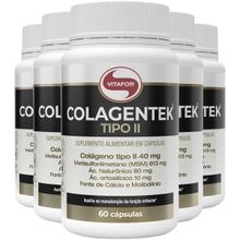 Kit 5 Colagentek Vitafor Tipo II 60 cápsulas 790mg