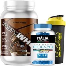 Adaptogen Tasty Whey 3w 900g + Multivitaminico + Brinde - Chocolate