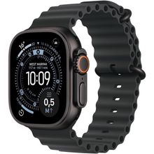 Apple Watch Ultra 3 (GPS + Cellular) 49 mm Caixa de Titânio Preto com Pulseira Oceano Preta