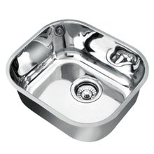 Cuba de Embutir n.0 Docol Invicta 40x34x18 cm em Aço Inox Alto Brilho com Válvula 4.1/2"