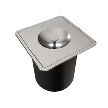 Lixeira Quadrada D255 6L de Embutir DocolMassima Aço Inox