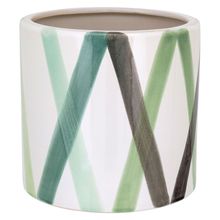 Cachepô 24x24x24cm Cerâmica Verde Playa - NH