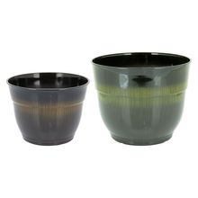 Cachepô 2 peças Plástico Preto Antique