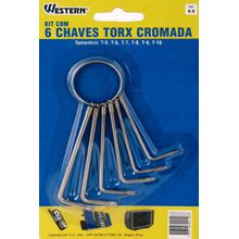 Chave Torx T5 A T10 6 Peças Western