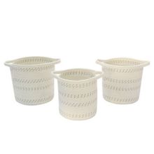 Cesta Tecido Allegra Branco 3 Peças
