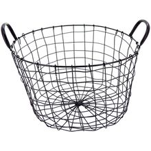 Cesta 22X37X37Cm Metal Preto 3 Peças Redondo Wire