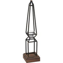 Castiçal Metal Preto Sídon 51X12X12Cm