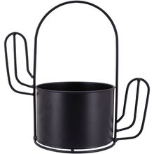 Cachepô Cacto Metal Preto Garden 23X24X13Cm