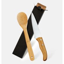 Conjunto para Cozinha Welf Special Line KF90703 Bambu e Inox 2 peças com Faca e Colher