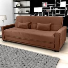 Sofá-Cama 3 Lugares Matrix Grazi com Revestimento em Tecido Veludo