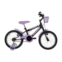 Bicicleta Danny Aro 16 Preta e Lilás Verden