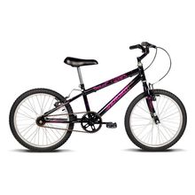 Bicicleta Folks Aro 20 Verden Preta com Pink