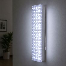 Luminária Luz De Emergência Lâmpada Recarregável 60 LED 40cm