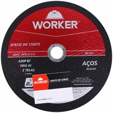 Disco De Corte Para Aço 10" X 254mm Worker
