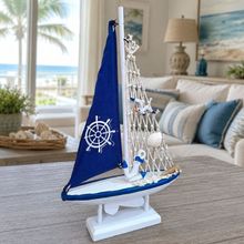 Barco Navio Caravela Miniatura Artesanal Enfeite Casa Praia C