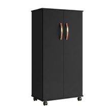 Armário Multiuso Nara 2 Portas 3 Prateleiras MDP 61CM Amêndoa Loja Doce Lar