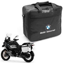 Bolsa Interna Lateral para Baú BMW GSA 1250 Adventure Resistente à Água Poliéster Preto 41CM BMW