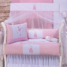 Kit de Berço Menina Padrão e Americano 9 Pçs Mosq. Bailarina
