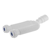 Sifão Sanfonado Duplo Branco Polipropileno Liege