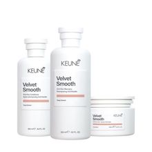 Kit de Tratamento Capilar Velvet Smooth Controle de Frizz Nutrição Intensiva Keune