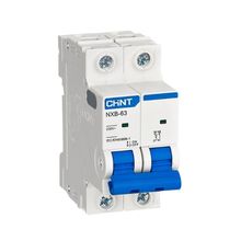 Disjuntor Bipolar NXB-63 com Proteção Contra Sobrecarga e Curto-Circuito Inox Chint 10A 415V~