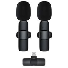Microfone 2 em 1 com Conexão Lightning e 2 Microfones de Lapela sem Fio MDM
