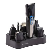 Aparador de Pelos Agratto Vizzo AP03 Multifuncional 7 em 1 sem Fio Preto Bivolt