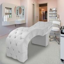 Maca Estofada Reclinável Sobrancelhas Cílios Suede Simaria Cor:branco