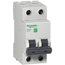 Disjuntor Easy9 2p com Curva C de 10 Ampères E 400 Volts Ez9f33210 Schneider Disj.easy9 2p 10a C