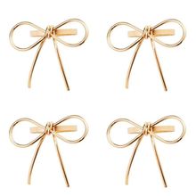 Conjunto 4 Anéis Para Guardanapos Entre Laços Dourado Wolff