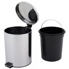 Lixeira Inox 12l Luxo Com Tampa E Pedal – Cesto Grande Para Cozinha, Banheiro E Escritório