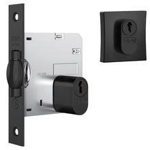 Fechadura 1005 Com Trinco Rolete E Roseta Quadrada Black - 40775 - Stam