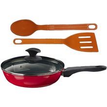 Frigideira Vermelho Antiaderente Cerâmica Talher 05 CB 16cm