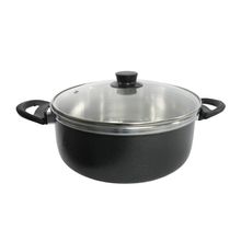 Caçarola Alumínio Tampa Vidro e Alça Preto Craqueado 18cm