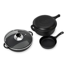 Conjunto Multiuso Mineiro 3pcs Ferro Fundido Panela Mineira