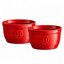 CONJUNTO 2 RAMEKINS EMILE HENRY 10CM EM CERÂMICA VERMELHO 33090234