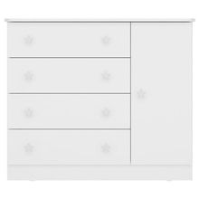 Cômoda Infantil Doce Sonho 2561 Branco Brilho - Qmovi