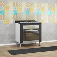 Balcão para Forno e Cooktop Bartira Rubi com 5 Bocas - 80,1cm de largura