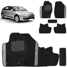 Jogo de Tapetes Carpete Citroen C4 2009 a 2014 Preto 5 Peças