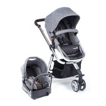 Carrinho de Bebê Travel System Mobi Grey Denim Silver - Safety 1st