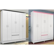 Guarda-Roupa Bartira Brusque II com 6 Portas e 2 Gavetas