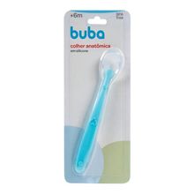 Colher de silicone anatômica azul- Buba