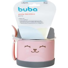 Pote térmico com colher Gumy Rosa - Buba