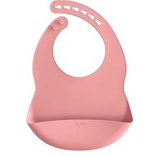 Babador Pega Migalhas em Silicone Rosa - Buba
