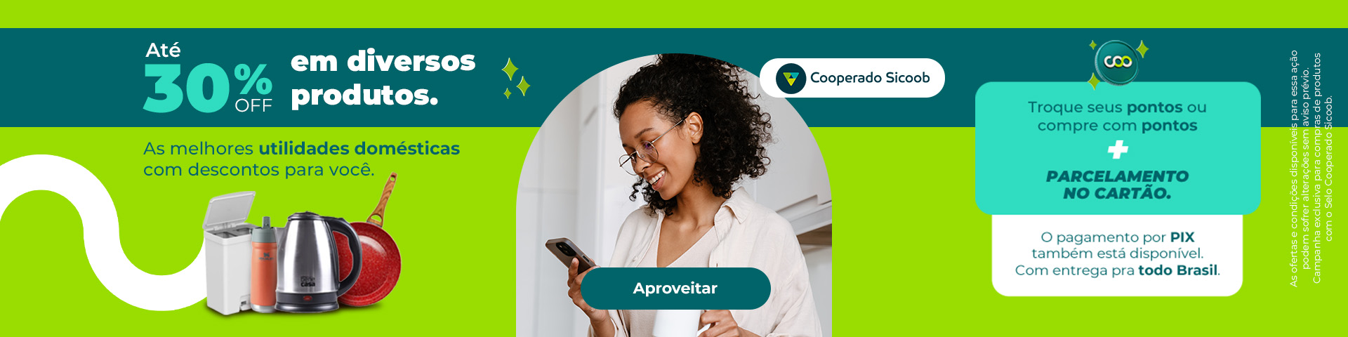 Até 30% produtos cooperados